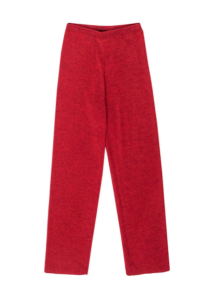 Current Boutique-Eileen Fisher - Brick Red Straight Leg Knit Merino Wool Pants Sz PP