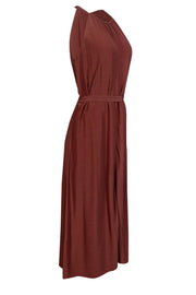 Current Boutique-Eileen Fisher - Brown Spaghetti Strap Maxi Dress Sz S
