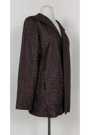 Current Boutique-Eileen Fisher - Brown Textured Open Jacket Sz XS