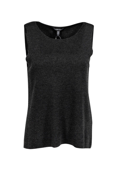 Current Boutique-Eileen Fisher - Charcoal Grey Merino Wool Tank Top Sz M