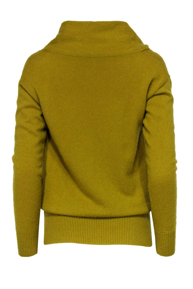 Current Boutique-Eileen Fisher - Chartreuse Cashmere Wrap Sweater Sz S