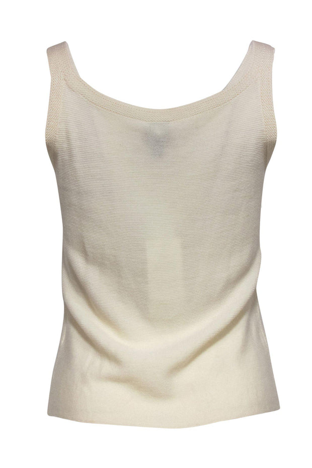 Current Boutique-Eileen Fisher - Cream Knit Wool Tank Sz PS