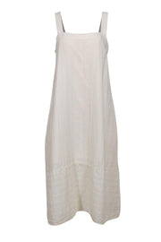 Current Boutique-Eileen Fisher - Cream Textured Sleeveless Maxi Dress Sz M