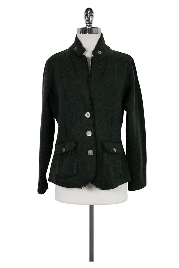Current Boutique-Eileen Fisher - Forest Green Jacket Sz M