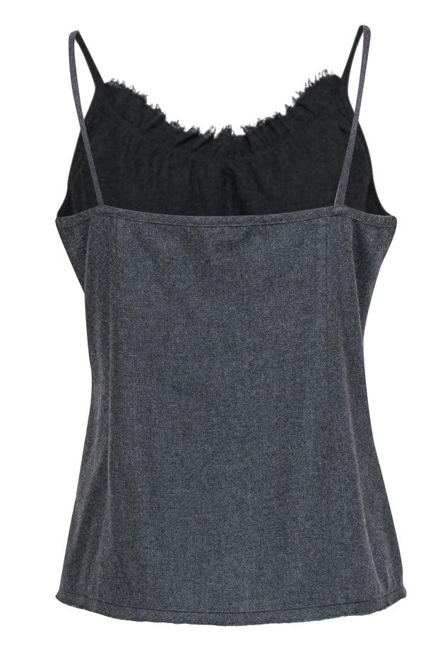 Eileen Fisher - Gray Wool Blend Ruffled Camisole Sz S – Current Boutique