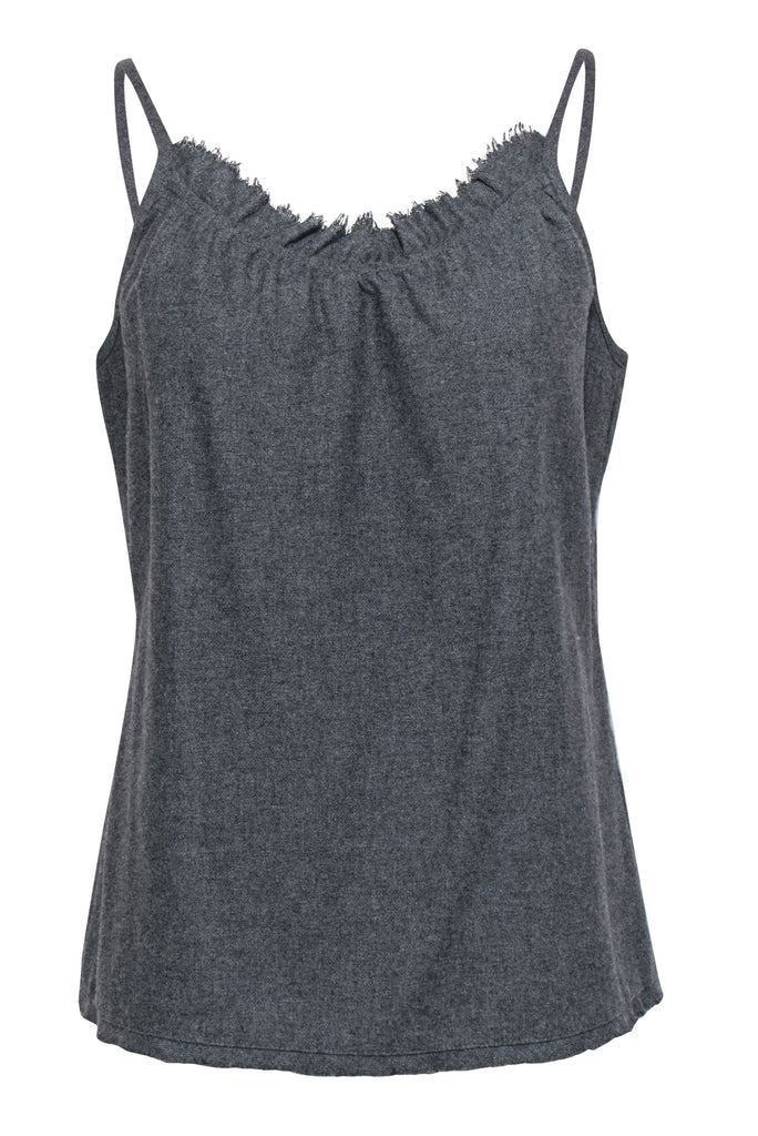 Eileen Fisher - Gray Wool Blend Ruffled Camisole Sz S – Current