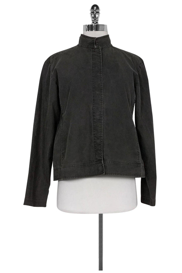 Current Boutique-Eileen Fisher - Grey Denim Jacket Sz S