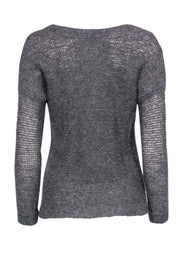 Current Boutique-Eileen Fisher - Grey Metallic Knit Sweater Sz XS