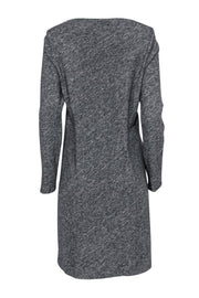 Current Boutique-Eileen Fisher - Heather Gray Boat Neck Sheath Dress Sz M