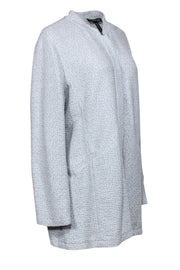 Current Boutique-Eileen Fisher - Light Grey Button Down Textured Sweater Sz XL