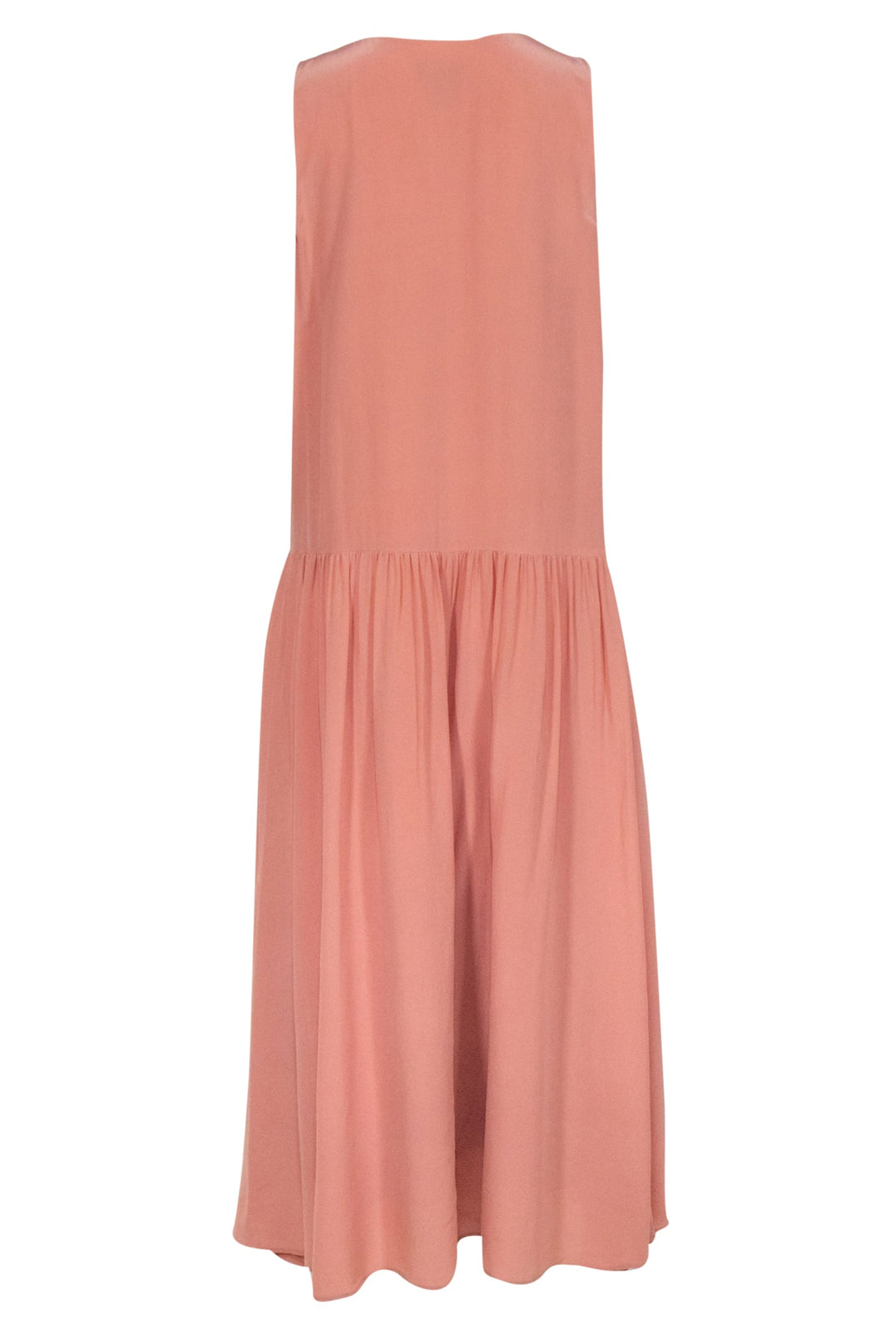 Eileen Fisher Light Pink Sleeveless Silk Maxi Dress Sz L Current Boutique