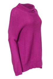 Current Boutique-Eileen Fisher - Magenta Knit Cowl Neck Sweater Sz M