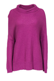 Current Boutique-Eileen Fisher - Magenta Knit Cowl Neck Sweater Sz M