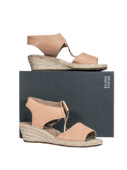 Current Boutique-Eileen Fisher - Tan Woven Wedge Sandals Sz 10