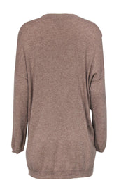 Current Boutique-Eileen Fisher - Taupe Wool V-Neck Sweater Sz S