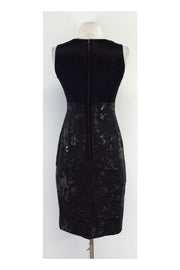 Current Boutique-Elie Tahari - Black Jacquard Sleeveless Dress Sz 2