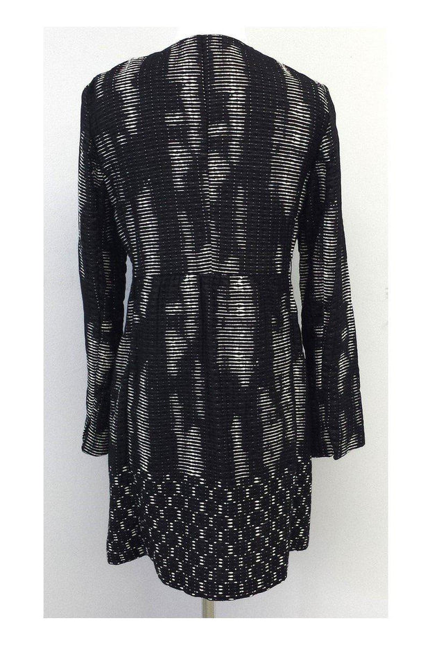 Current Boutique-Elie Tahari - Black & White Textured Print Jacket Sz M