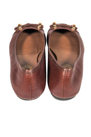 Current Boutique-Elie Tahari - Brown Leather Cap Toe Flats Sz 8.5