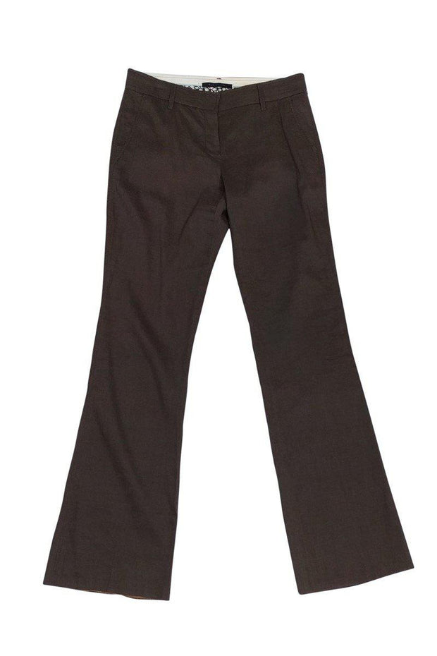 Current Boutique-Elie Tahari - Brown Linen Pants Sz 4
