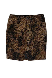 Current Boutique-Elie Tahari - Brown Printed Skirt Sz 2