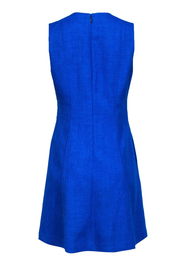Current Boutique-Elie Tahari - Cobalt Woven A-Line Dress Sz 8