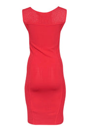 Current Boutique-Elie Tahari - Coral Knit Pinhole Cutout Bodycon Dress Sz P
