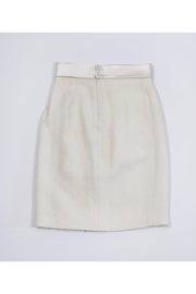 Current Boutique-Elie Tahari - Cream Textured Skirt Sz 0