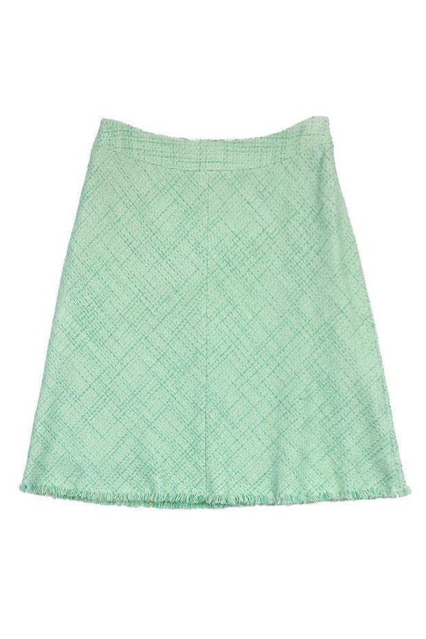 Current Boutique-Elie Tahari - Green Tweed Skirt Sz S