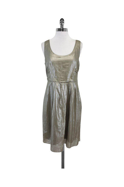 Current Boutique-Elie Tahari - Metallic Sleeveless Dress Sz 10