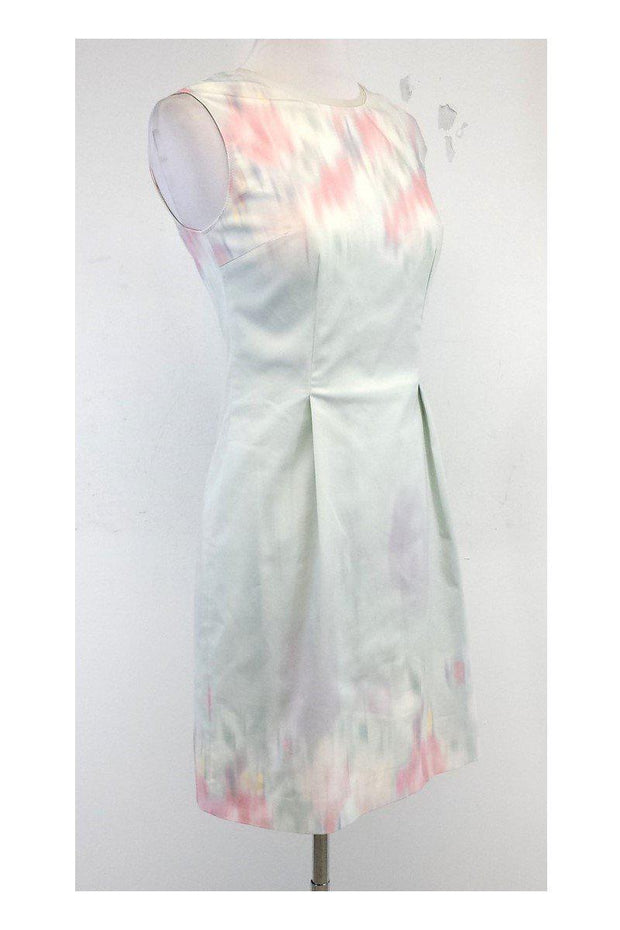 Current Boutique-Elie Tahari - Mint & Multicolor Sleeveless Cotton Dress Sz 0