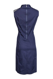 Current Boutique-Elie Tahari - Navy Cotton Blend Shift Dress Sz 14
