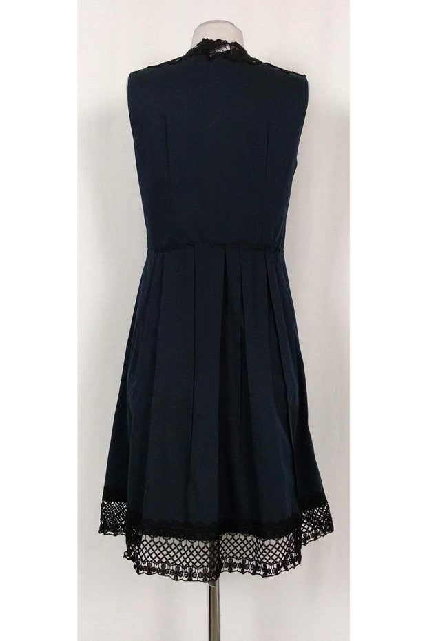 Current Boutique-Elie Tahari - Navy & Embroidered Lace Dress Sz 8