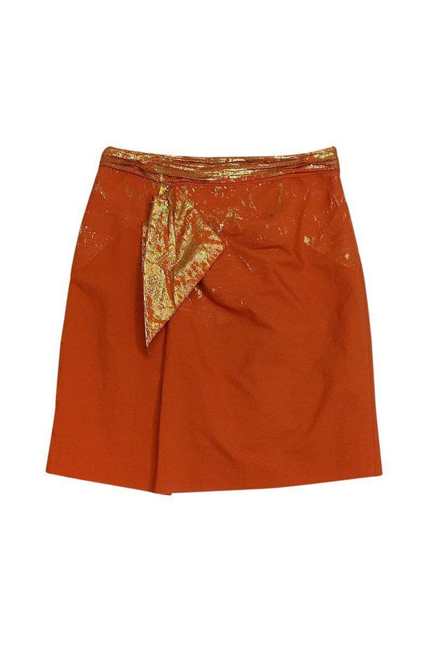 Current Boutique-Elie Tahari - Orange & Gold Skirt Sz 8