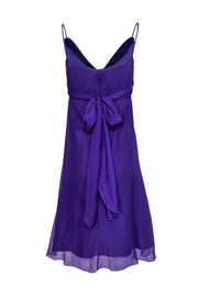 Current Boutique-Elie Tahari - Purple Empire Waist Cocktail Dress Sz 6