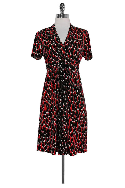 Current Boutique-Elie Tahari - Red Leopard Print Dress Sz S