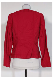 Current Boutique-Elie Tahari - Red Round Neck Zip Jacket Sz M