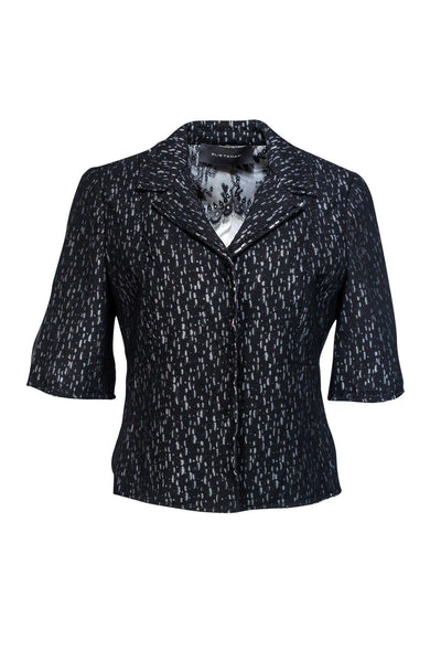 Current Boutique-Elie Tahari - Three-Quarter Sleeve Black Blazer Sz 10