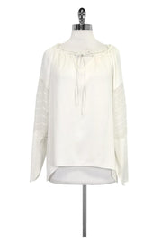 Current Boutique-Elie Tahari - White Silk Top Sz M