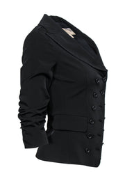 Current Boutique-Elizabeth & James - Black Double Breasted Victorian-Style Jacket Sz 0