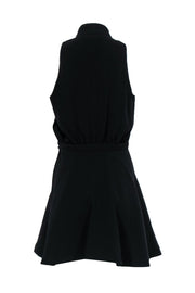 Current Boutique-Elizabeth & James - Black Fit & Flare Dress w/ V-Neck & Tie Front Sz 8