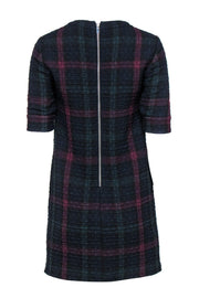 Current Boutique-Elizabeth & James - Black, Navy & Burgundy Quilted Short Sleeve Shift Dress Sz XS