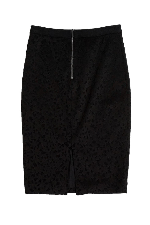 Current Boutique-Elizabeth & James - Black Perforated Pencil Skirt Sz 4