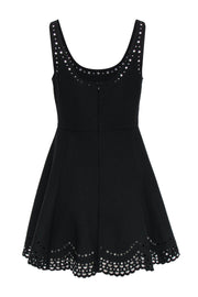 Current Boutique-Elizabeth & James - Black Sleeveless Fit & Flare "Staveley" Dress w/ Laser Cut Trim Sz 8