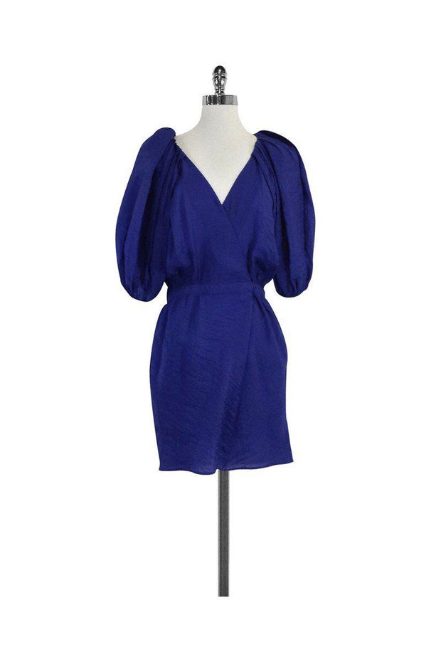Current Boutique-Elizabeth & James - Blue Puff Sleeve Dress Sz 8