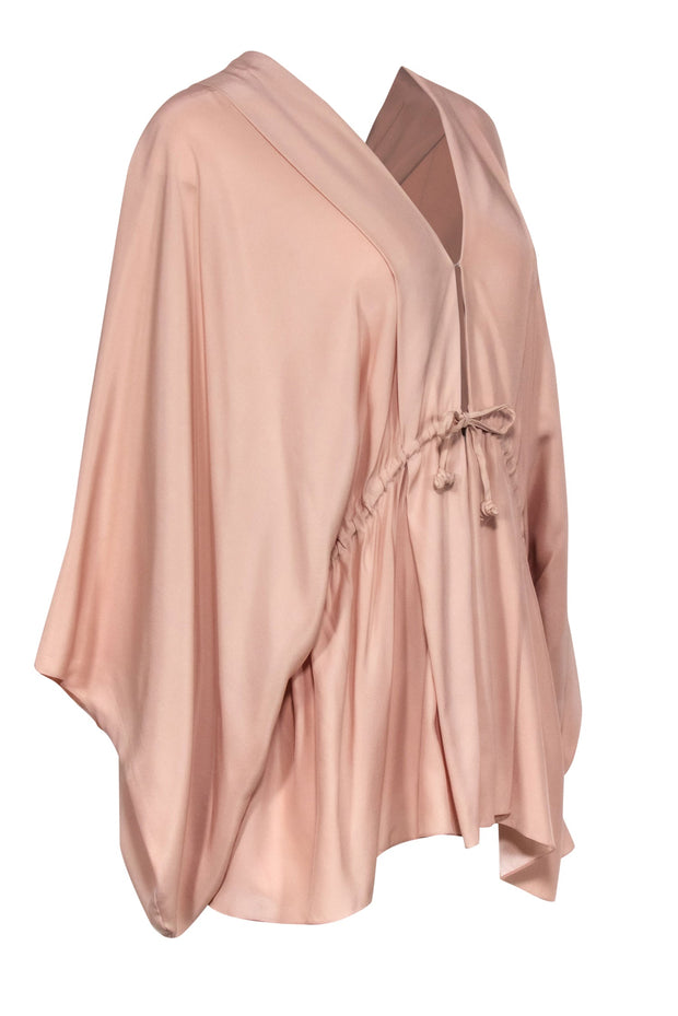 Current Boutique-Elizabeth & James - Blush Wide Sleeve Silk Kimono Sz M/L