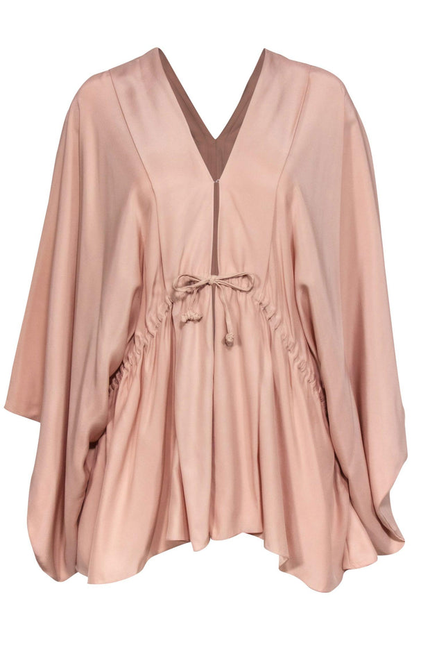 Current Boutique-Elizabeth & James - Blush Wide Sleeve Silk Kimono Sz M/L