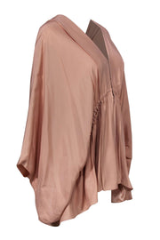 Current Boutique-Elizabeth & James - Blush Wide Sleeve Silk Kimono Sz XS/S