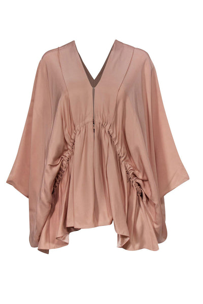 Current Boutique-Elizabeth & James - Blush Wide Sleeve Silk Kimono Sz XS/S