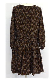 Current Boutique-Elizabeth & James - Brown Print Silk Dress Sz 10
