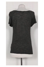 Current Boutique-Elizabeth & James - Grey Mesh Trim T-Shirt Sz S